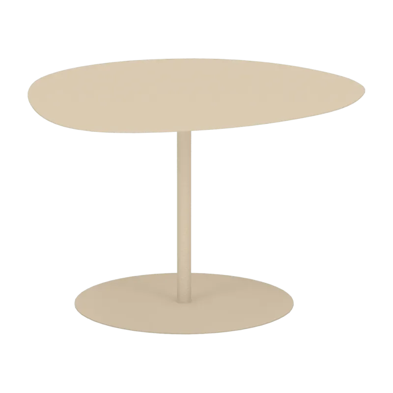 Table basse en acier mat crème 40 cm Galet 01 - Matière Grise - The Cool Republic