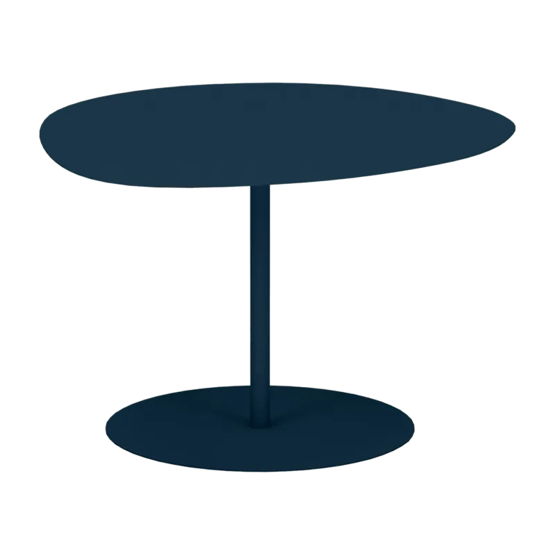 Table basse en acier mat denim 40 cm Galet 01 - Matière Grise - The Cool Republic