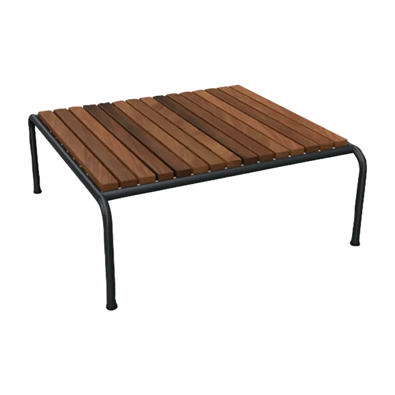 Table basse en acier noir et frêne thermo-traité AVON - Houe - The Cool Republic