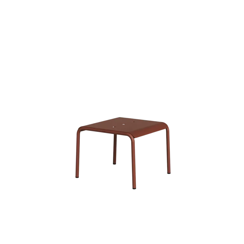 Table basse en acier thermolaqué inoxydable rouge brique 50x38cm Panorama - TIPTOE - The Cool Republic