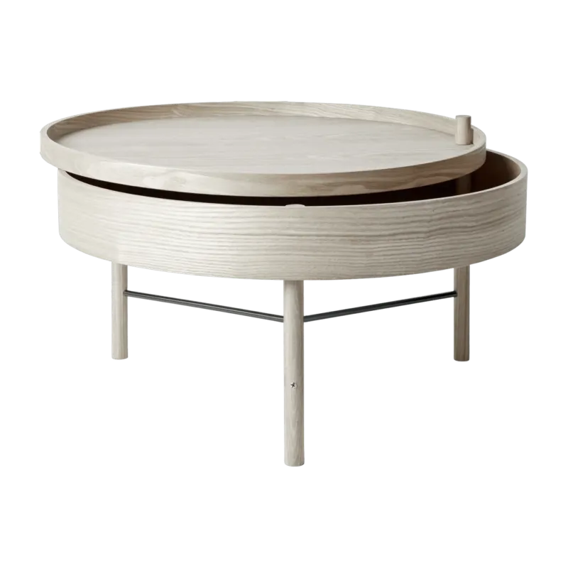 Table basse en chêne naturel Tournante - Audo - The Cool Republic