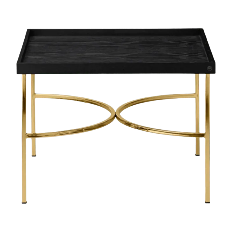 Table basse en chêne noir et métal doré Unity - AYTM - The Cool Republic