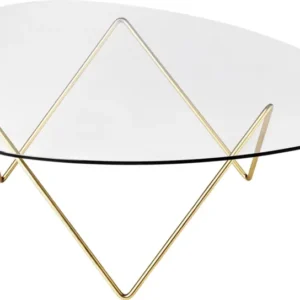 Table basse en laiton et verre Pedrera - Gubi - The Cool Republic