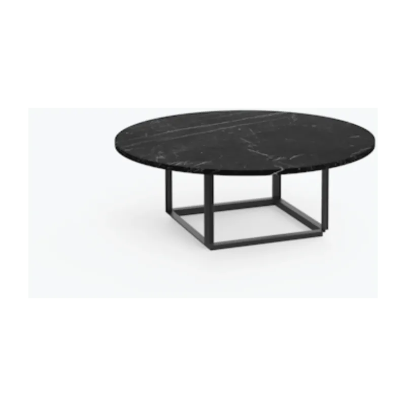 Table basse en marbre noir Florence 90 cm - New Works - The Cool Republic