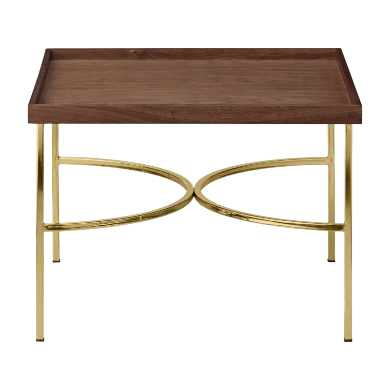 Table basse en noyer et métal doré Unity - AYTM - The Cool Republic