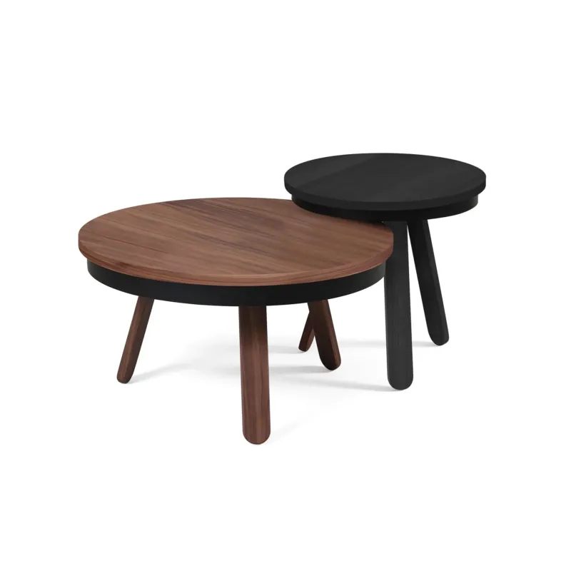 Table basse en noyer et noire 62 cm Batea - Woodendot - The Cool Republic