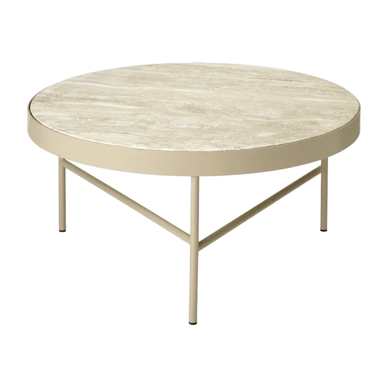Table basse en travertin et acier 70 cm Cashmere - Ferm Living - The Cool Republic
