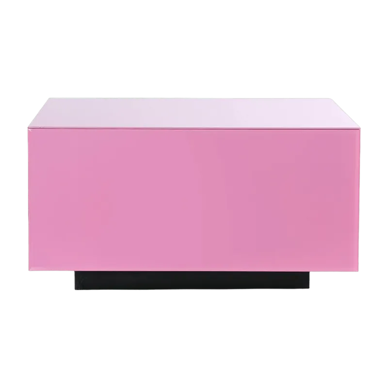 Table basse en verre rose Block L - HKliving - The Cool Republic