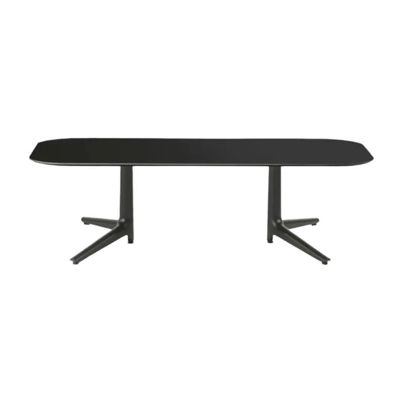 Table basse noire 180x90 Multiplo - Kartell - The Cool Republic