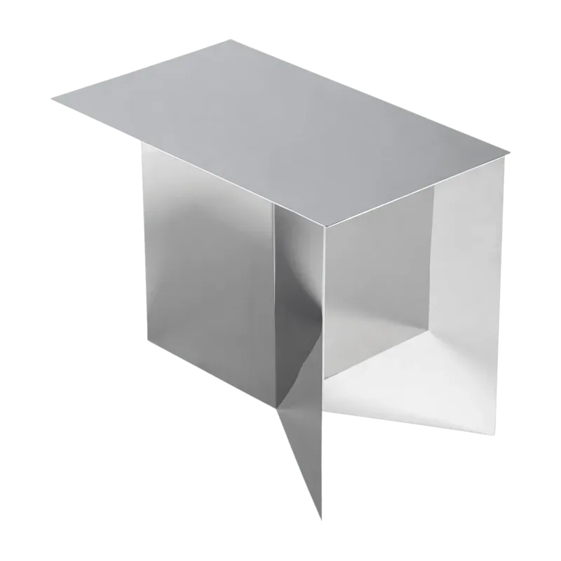 Table basse oblong en acier effet miroir Slit - HAY - The Cool Republic