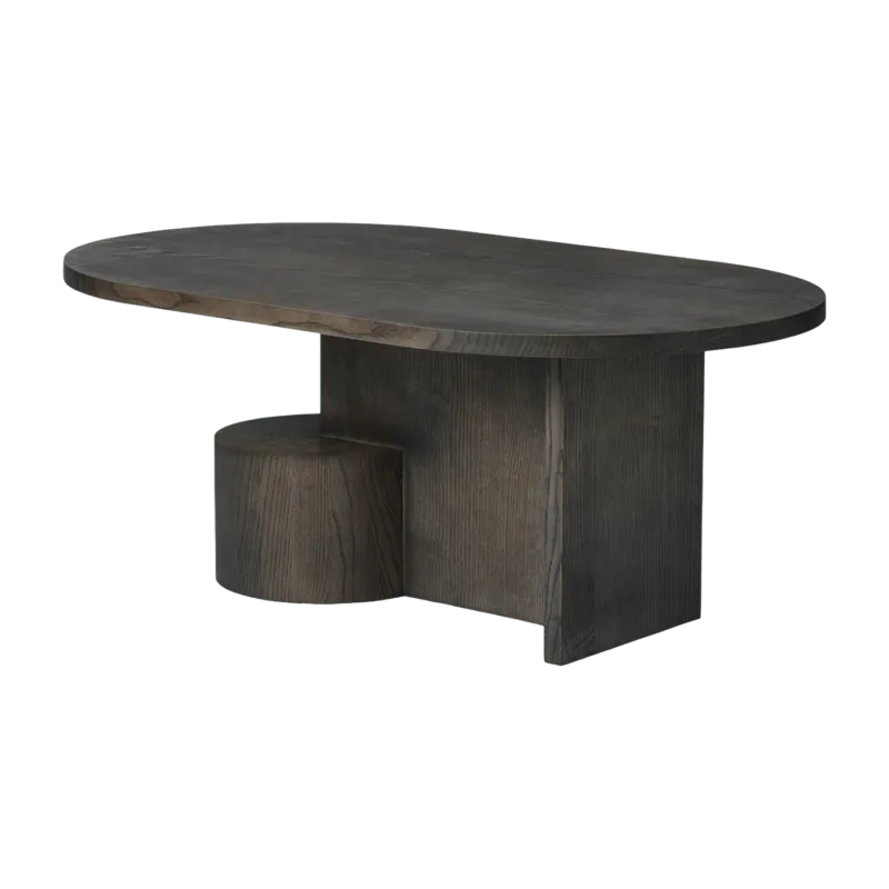 Table basse ovale en frêne cendré noir Insert - Ferm Living - The Cool Republic