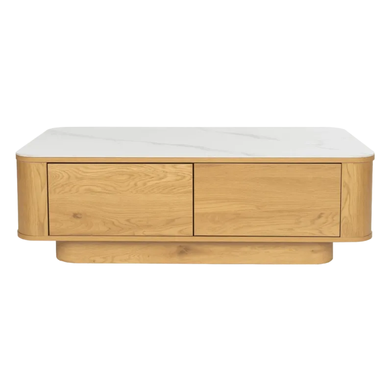 Table basse rectangulaire en bois de chêne 120x60x38cm Oréa - The Cool Republic - The Cool Republic