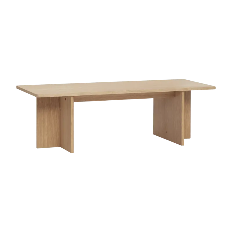 Table basse rectangulaire en chêne naturel - Hübsch - The Cool Republic