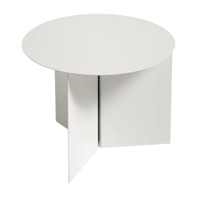 Table basse ronde en acier blanche Slit - HAY - The Cool Republic