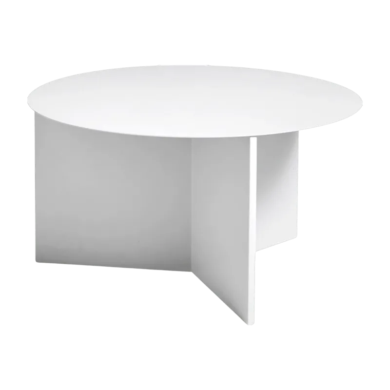 Table basse ronde en acier blanche XL Slit - HAY - The Cool Republic