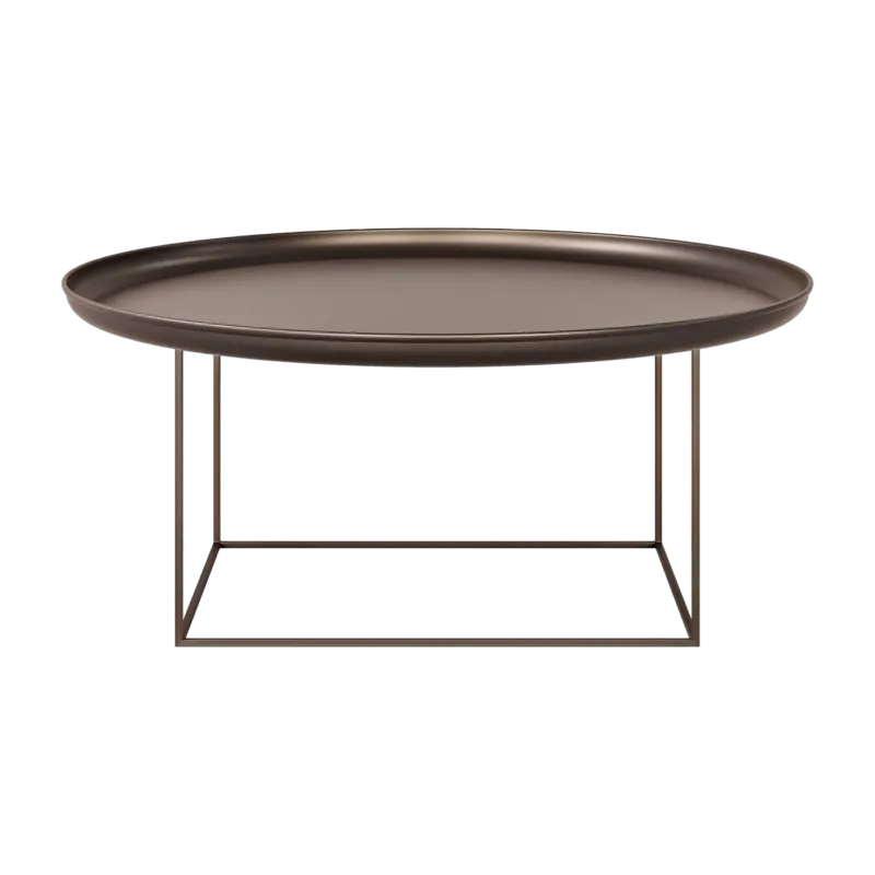 Table basse ronde en acier bronze 90 cm Duke - NORR11 - The Cool Republic