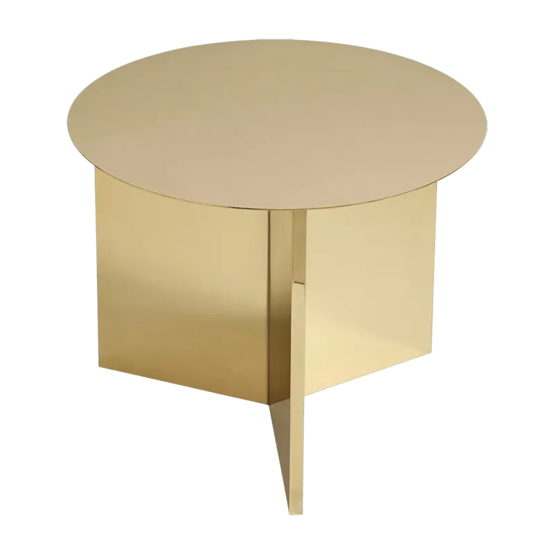 Table basse ronde en acier effet laiton Slit - HAY - The Cool Republic