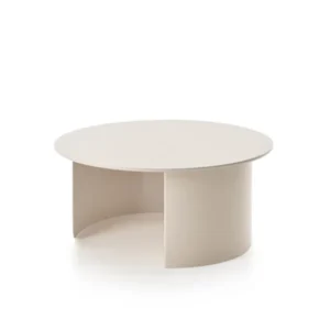 Table basse ronde en bois et acier beige 75x35cm Plateau - Fest Amsterdam - The Cool Republic