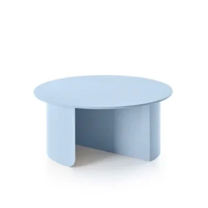 Table basse ronde en bois et acier bleu clair 75x35cm Plateau - Fest Amsterdam - The Cool Republic