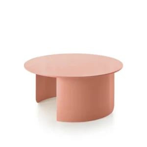 Table basse ronde en bois et acier rose 75x35cm Plateau - Fest Amsterdam - The Cool Republic