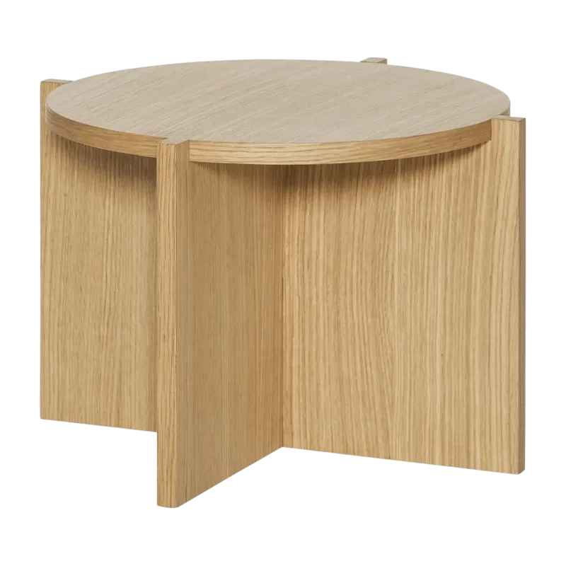 Table basse ronde en chêne naturel 45cm Nomad - Hübsch - The Cool Republic
