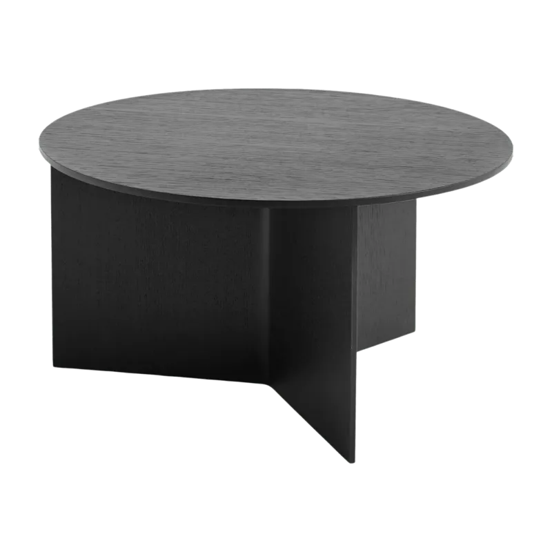 Table basse ronde en chêne noir XL Slit - HAY - The Cool Republic