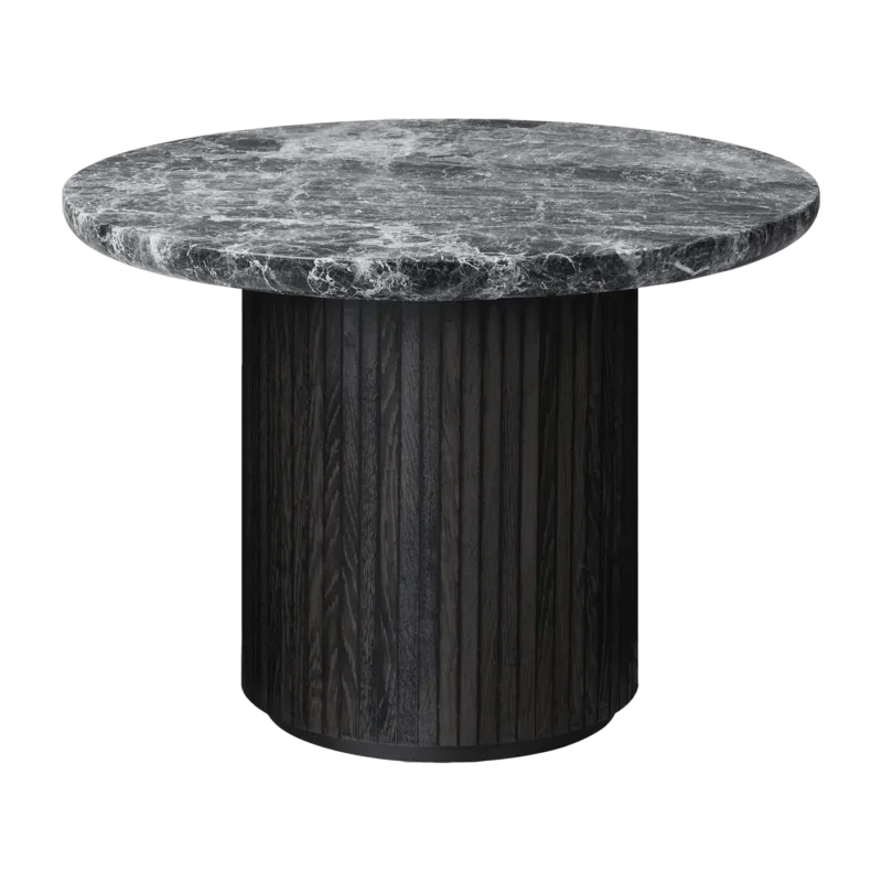 Table basse ronde en marbre gris diamètre 60 cm Moon - Gubi - The Cool Republic
