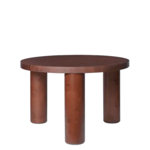 Table basse ronde en peuplier teinté foncé vernis brillant 65 x 41,4 cm Post - Ferm Living - The Cool Republic