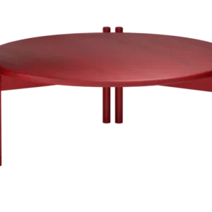 Table basse ronde en pin rouge 80x32cm Sticks - Karup Design - The Cool Republic