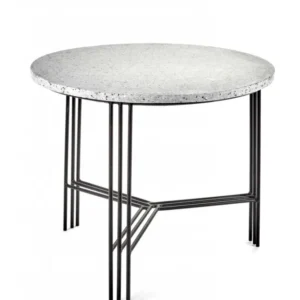 Table basse ronde noire et grise 50 cm Terrazzo - Serax - The Cool Republic
