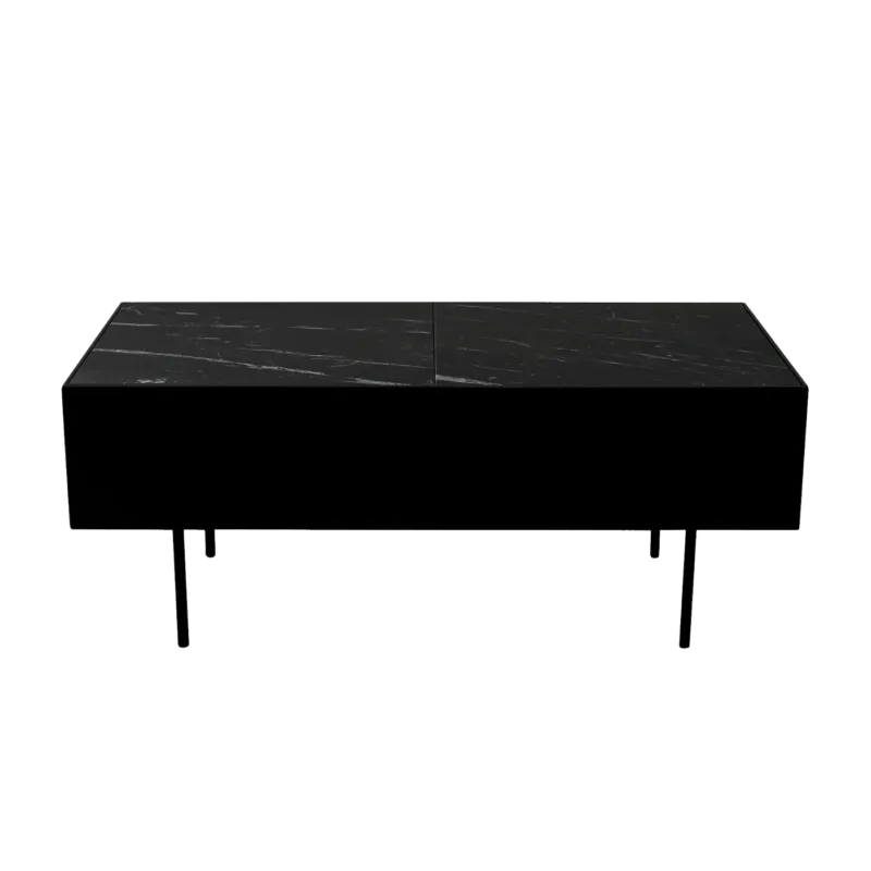 Table bout de canapé en marbre noir Accent Table - HANDVÄRK - The Cool Republic