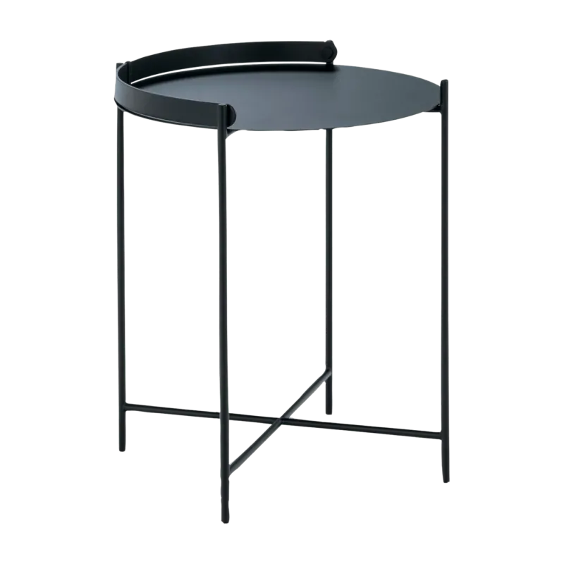 Table d'appoint 46 cm noir avec poignée EDGE - Houe - The Cool Republic