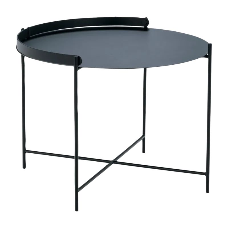 Table d'appoint 62 cm noir avec poignée EDGE - Houe - The Cool Republic