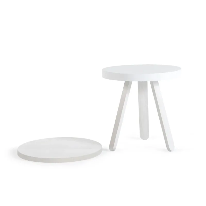 Table d'appoint blanche 42 cm Batea - Woodendot - The Cool Republic