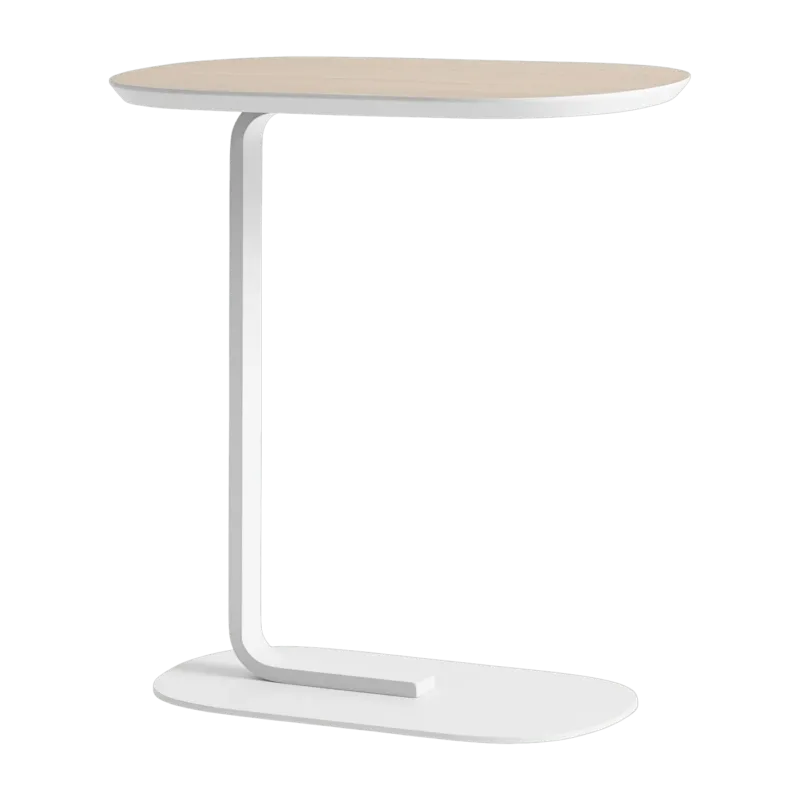 Table d'appoint blanche plateau en chêne Relate - Muuto - The Cool Republic