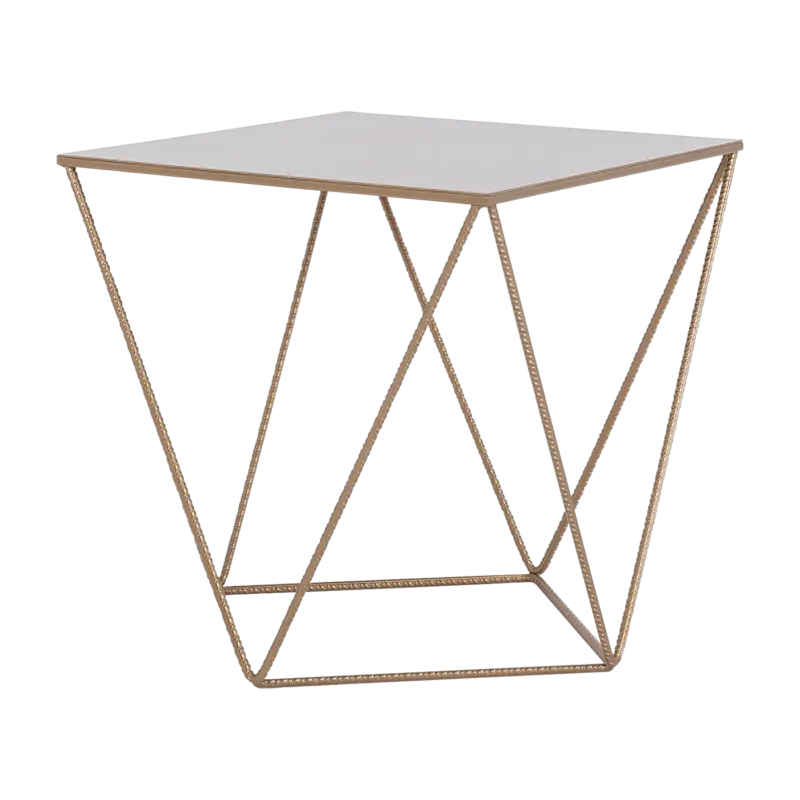 Table d'appoint carré en métal gold Daryl - Custom Form - The Cool Republic