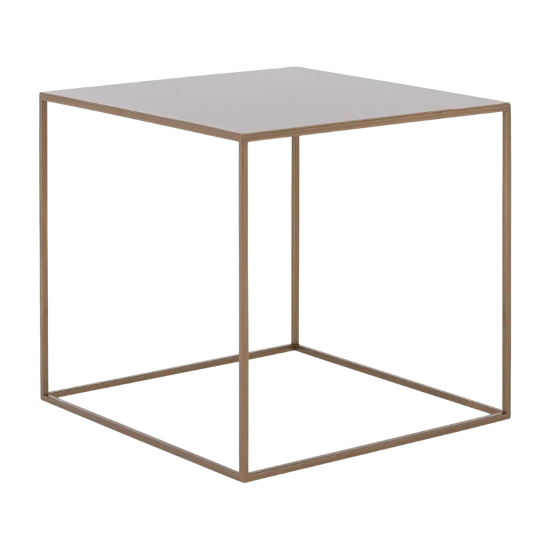 Table d'appoint carré gold en métal Tensio - Custom Form - The Cool Republic