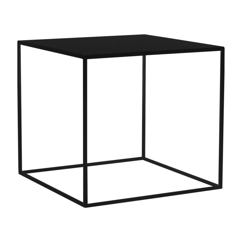Table d'appoint carré noire en métal Tensio - Custom Form - The Cool Republic