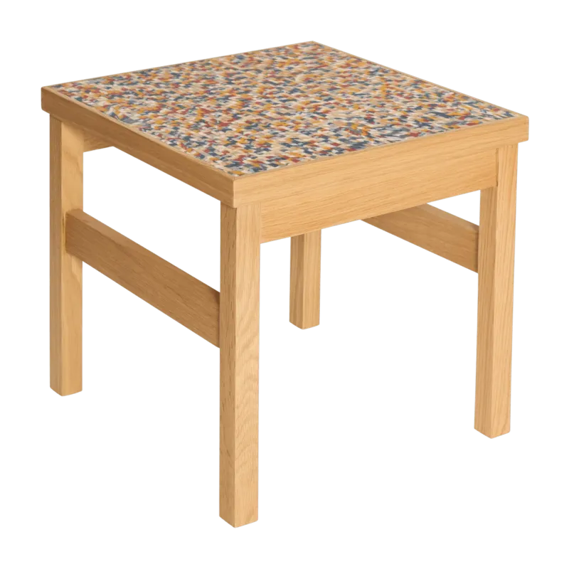 Table d'appoint carrée en bois de chêne 40x40x38cm Confetti - Hübsch - The Cool Republic