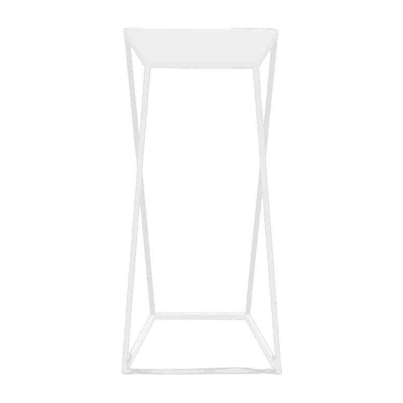 Table d'appoint carrée en métal blanc Zak - Custom Form - The Cool Republic