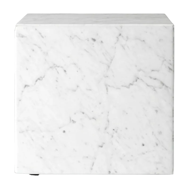 Table d'appoint cube en marbre blanc Plinth Cubic - Audo - The Cool Republic