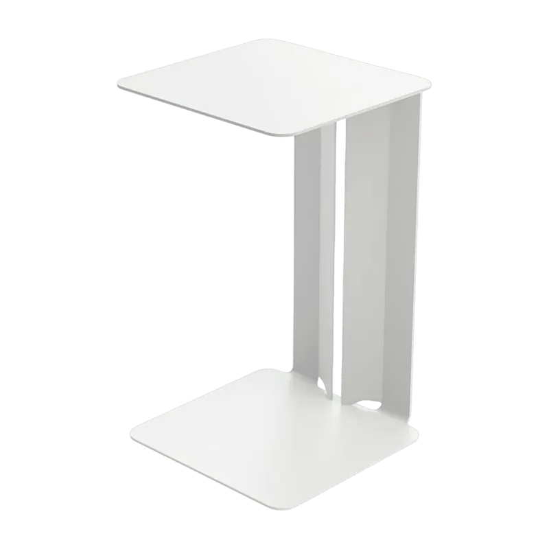 Table d'appoint en acier blanc Leste - Matière Grise - The Cool Republic