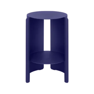 Table d'appoint en acier bleu myrtille 32,3x50cm Wa - Noo.ma - The Cool Republic