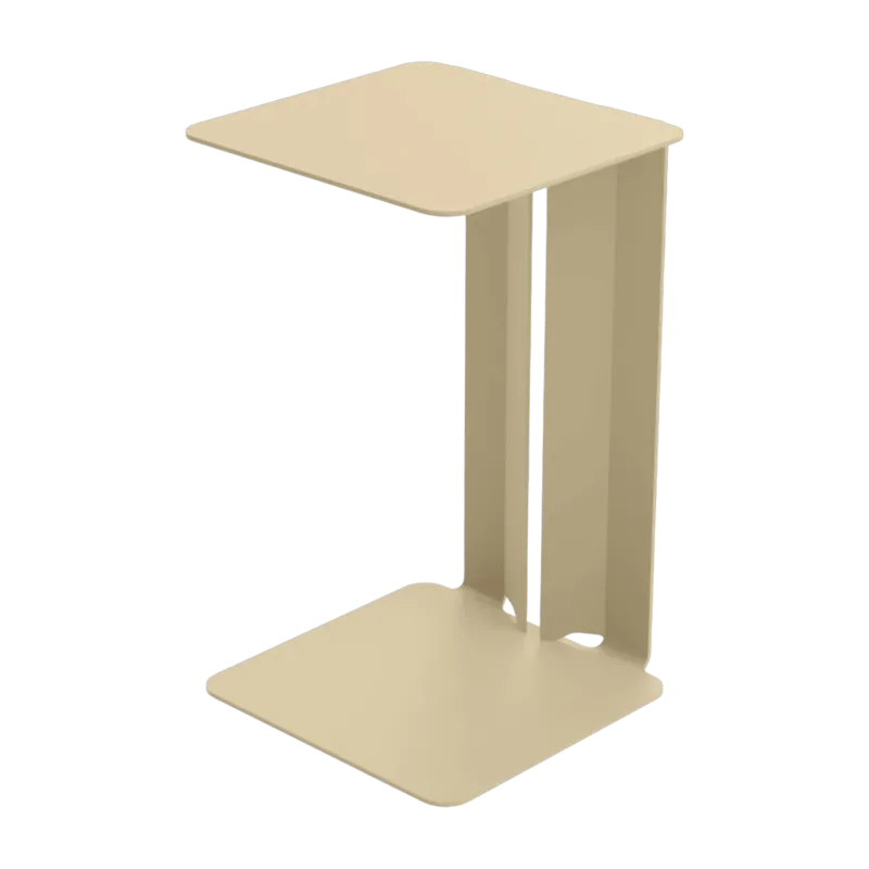 Table d'appoint en acier crème Leste - Matière Grise - The Cool Republic