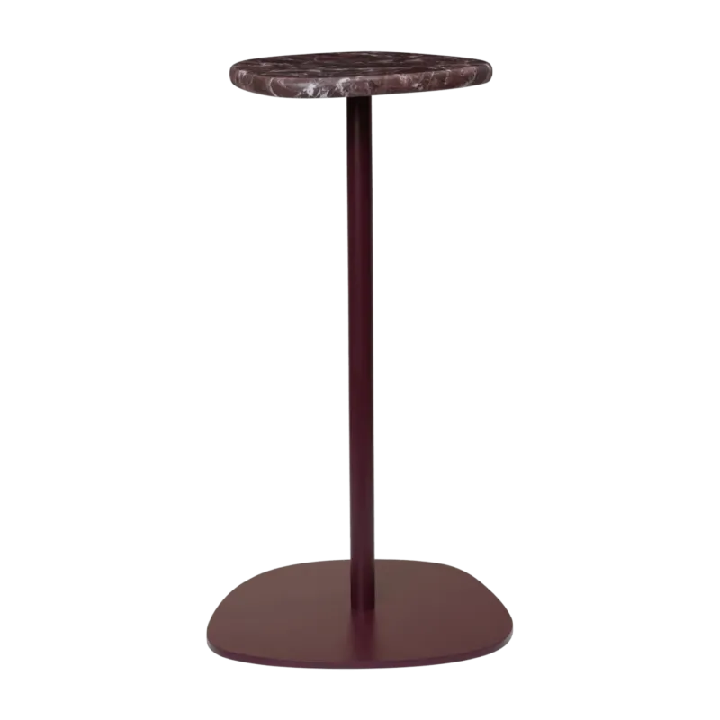 Table d'appoint en acier et marbre dark grape 30,4x56cm Plyo - Ferm Living - The Cool Republic