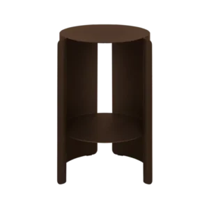 Table d'appoint en acier marron cacao 32,3x50cm Wa - Noo.ma - The Cool Republic