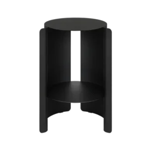 Table d'appoint en acier noir volcan 32,3x50cm Wa - Noo.ma - The Cool Republic