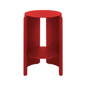 Table d'appoint en acier rouge tomate 32,3x50cm Wa - Noo.ma - The Cool Republic