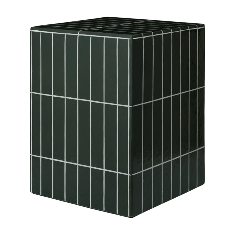 Table d'appoint en béton renforcé de fibre de verre vert 32x42cm Pillar - Ferm Living - The Cool Republic