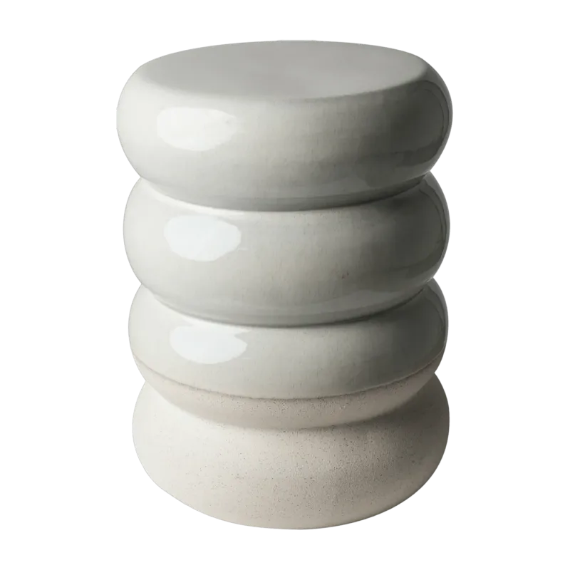 Table d'appoint en céramique blanc Chubby - Pols Potten - The Cool Republic